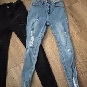 2 women’s jeans size small distressed